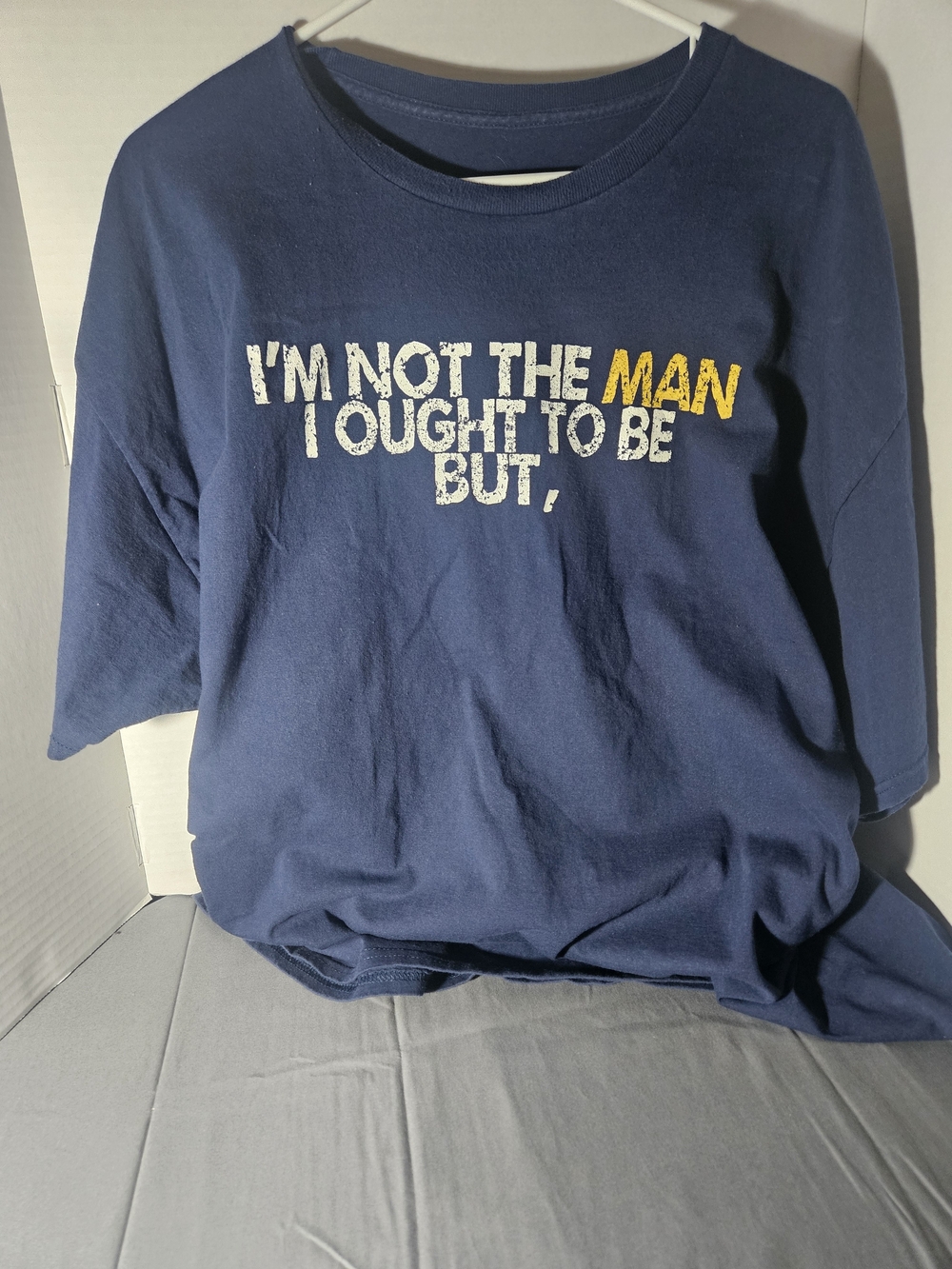 Men's Navy Graphic Tee - I'm Not The Man Print